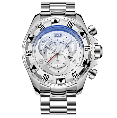 Reloj Deportivo Hombre Tres Ojos Luminoso Esfera Grande Acero Inoxidable - Image 15