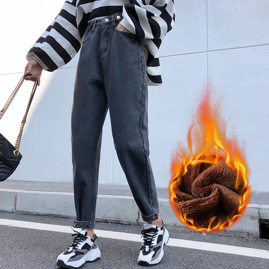 Jeans Sueltos de Cintura Alta Estilo Coreano para Mujer - Image 13