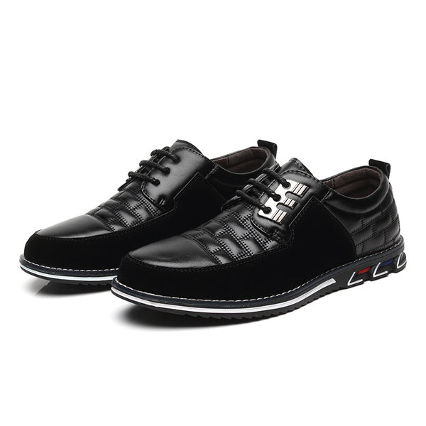Zapatos de Cuero Casual con Cordones para Hombre