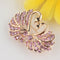 Full diamond swan brooch Rosado