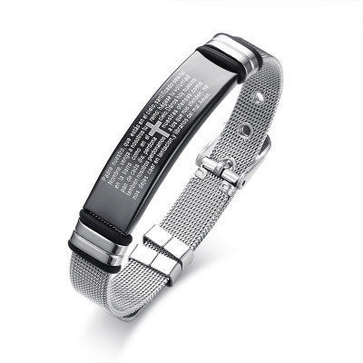 Pulsera de Acero Titanio Curvado Negro - Image 4