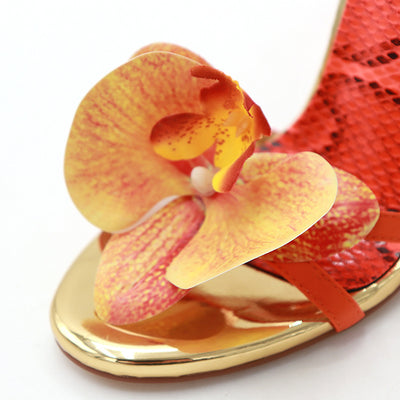 Tacones Altos para Mujer con Flores y Tiras Ajustables - Image 7