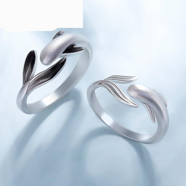 Anillo de Pareja Peces Nadadores
