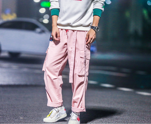 Pantalones Harem Overol Harajuku Hip Hop Hombre - Estilo Urbano Suelto - Image 3