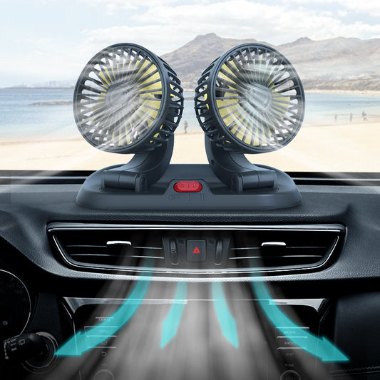Ventilador Dual Rotatorio F410 para Auto con Diseño Plegable