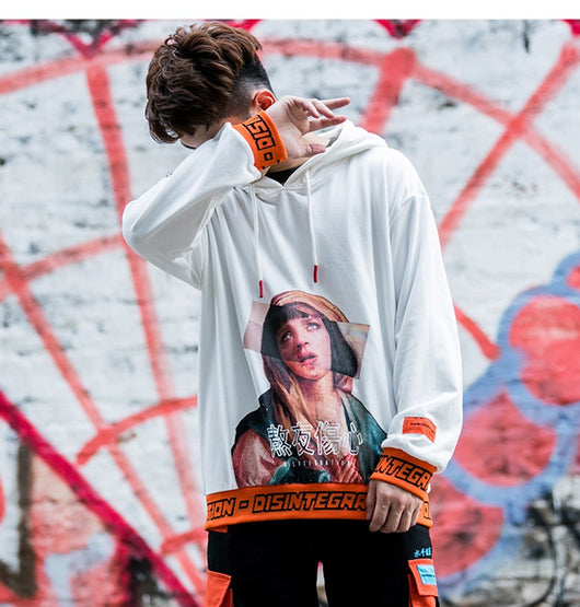 Sudadera con Capucha Retro Estampada Día y Noche - Estilo Urbano Personalidad Hombre - Image 3