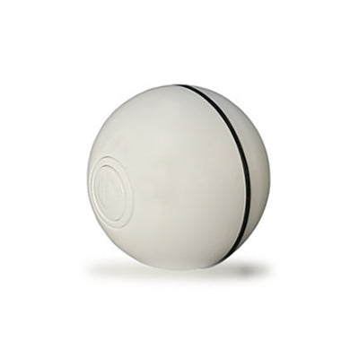 Light green spherical cat toy with a black band, designed for rolling and interactive play. - Image 5