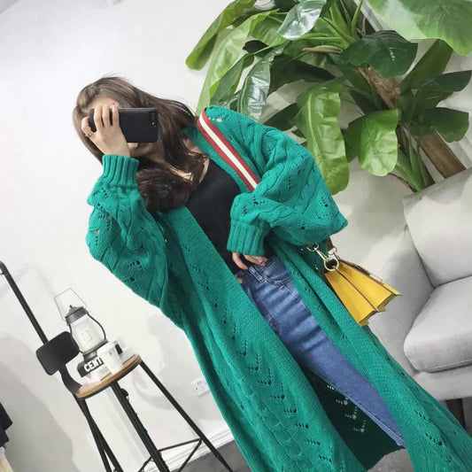 Abrigo Elegante de Cuero Trenzado con Mangas Textured
