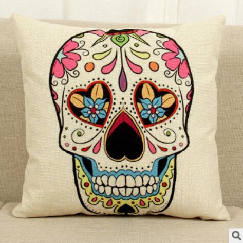 Cojines de tela con patrón calavera - Image 6