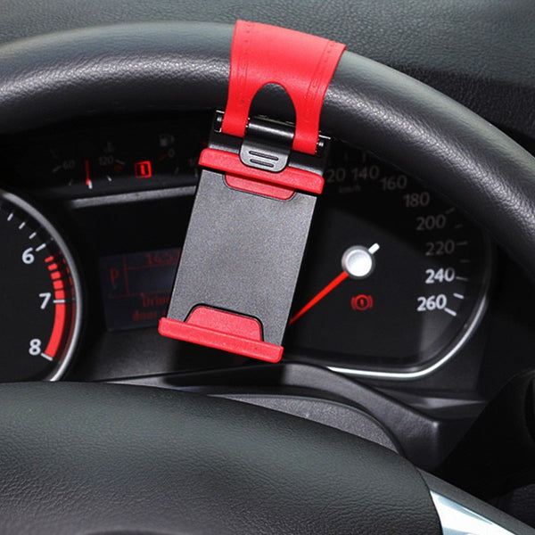 Soporte Ajustable para Smartphone en Volante de Auto