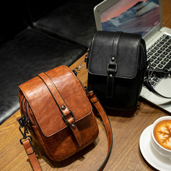 Bolso Bandolera Retro para Mujer - Bolsa de Hombro Único para Teléfono y Accesorios