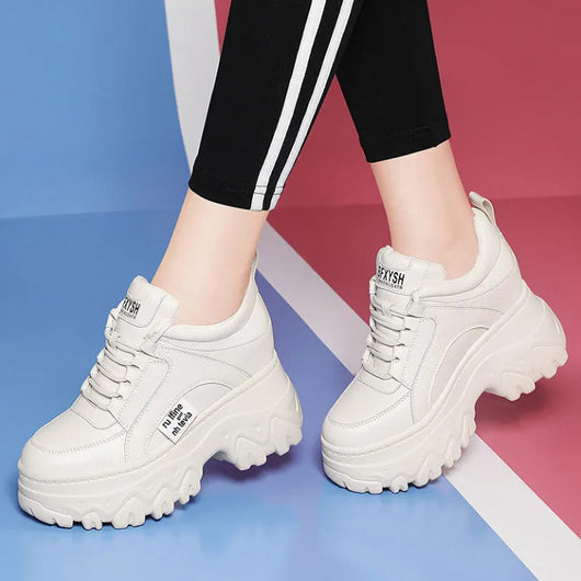 Zapatos Deportivos Dad Shoes con Suela Elevada y Cuero Suave Premium - Image 3