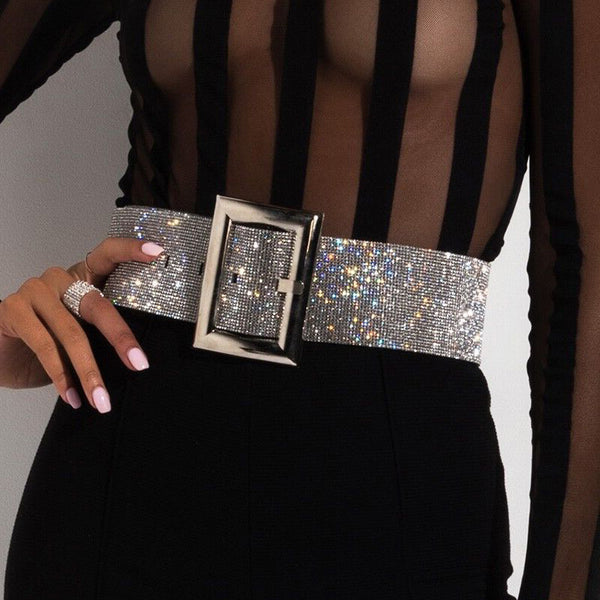 Cinturón de Cadena Brillante para Mujer - Faja de Moda