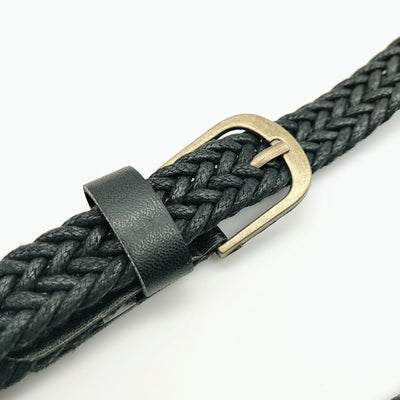 Cinturón Tejido Retro con Hebilla de Aleación de Bronce - Estilo Vintage para Mujer - Image 10
