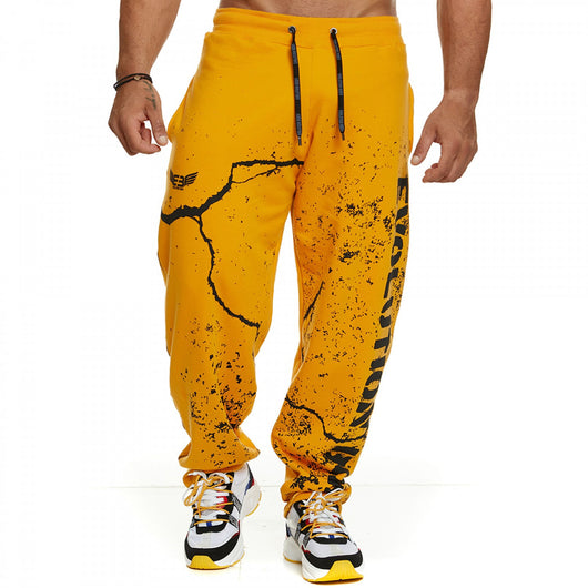 Pantalones de Chándal Deportivos Algodón Puro Talla Grande Corte Recto