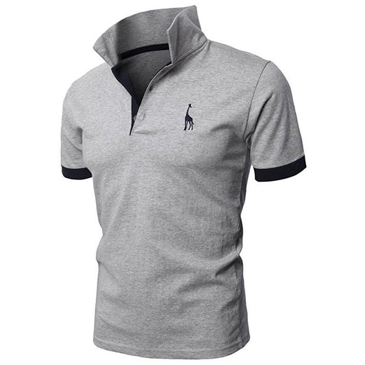 Blusa de Verano con Bordado de Cervatillo de Manga Corta