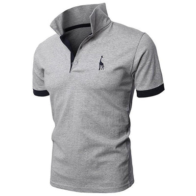 Blusa de Verano con Bordado de Cervatillo de Manga Corta