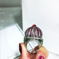 Anillo Casa Jaula Pájaro Fantasy Redonda - Image 4