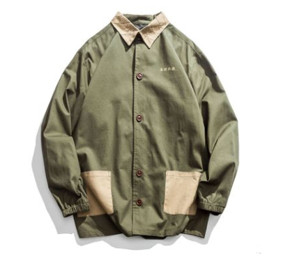 Chaqueta Casual Holgada Estilo Chino Retro con Botones - Talla Grande Hombre - Image 10