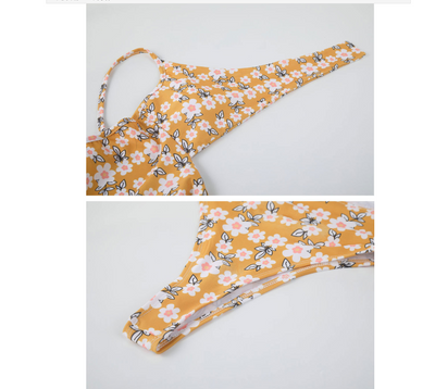Traje de Baño Enterizo Sexy con Nudo y Estampado ZC2520 - Image 6