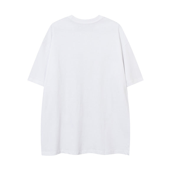 Camiseta Soltinha de Borboletas e Letras para Homens - Conforto de Verão
