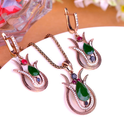 Juego de Aretes y Collar en Aleación Elegante - Image 2
