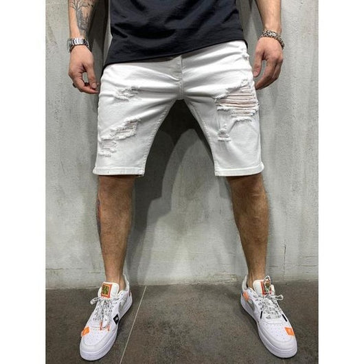 Pantalones Skinny Rotos para Hombre Cintura Media - Image 3