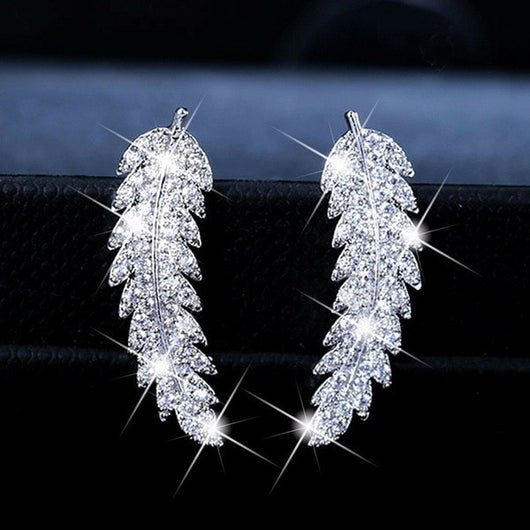 Aretes de Circonita con Baño de Oro y Plata - Estilo Coreano Elegante