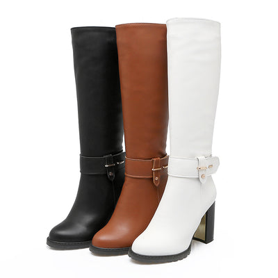 Botas Mujer con Tacón Grueso y Hebilla - Image 3