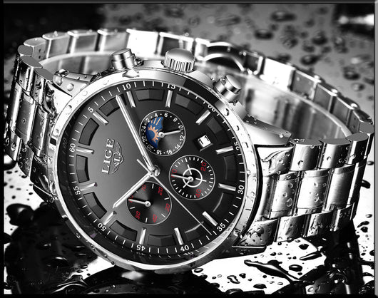 Reloj Deportivo Empresarial de Cuarzo Lunar Resistente al Agua para Hombre - Image 22