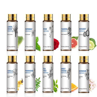 Aceites Esenciales Aromaterápicos 10ml - Lavanda, Rosa y Árbol de Té