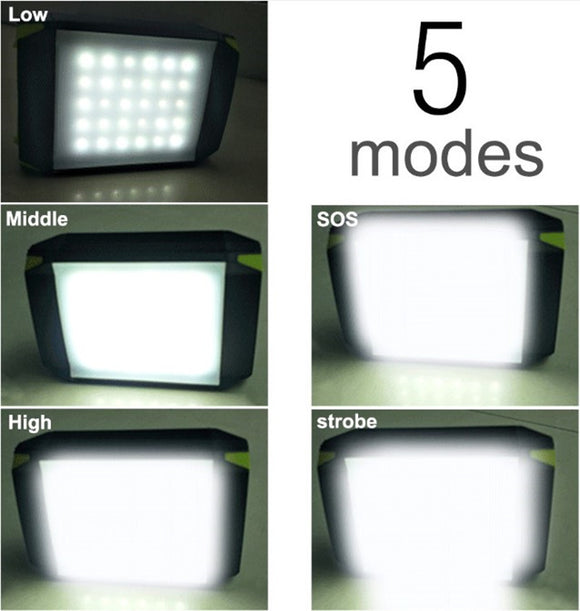 Lámpara LED Recargable para Camping con Batería Externa USB