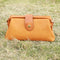 Vegetable Tanned Leather Casual Retro Ladies Leather Shoulder Bag Naranja