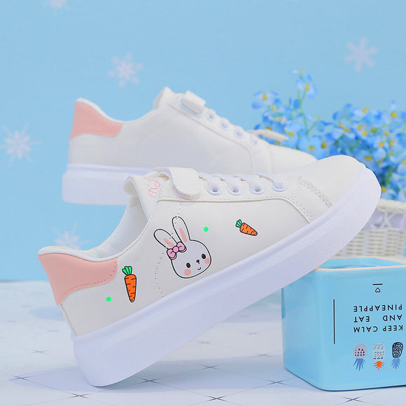 Zapatillas Deportivas Blancas de Suela Blanda para Niños Grandes