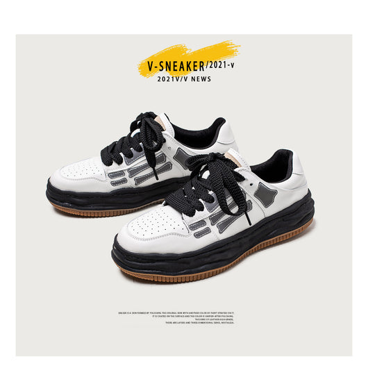 Tenis Plataforma Retro Bone Reflectante para Hombre - Image 3