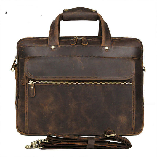 Maletín Vintage de Cuero para Hombre - Bolsa de Negocios Premium