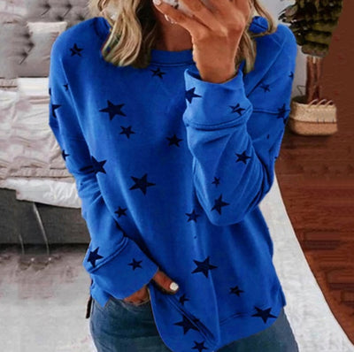 Blusa Estampado Estrellas con Costuras Decorativas para Mujer - Image 5