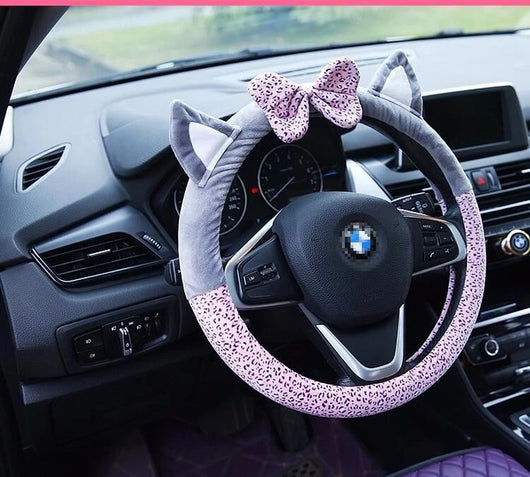 Funda para Volante con Orejas de Gato de Felpa Suave - Image 3