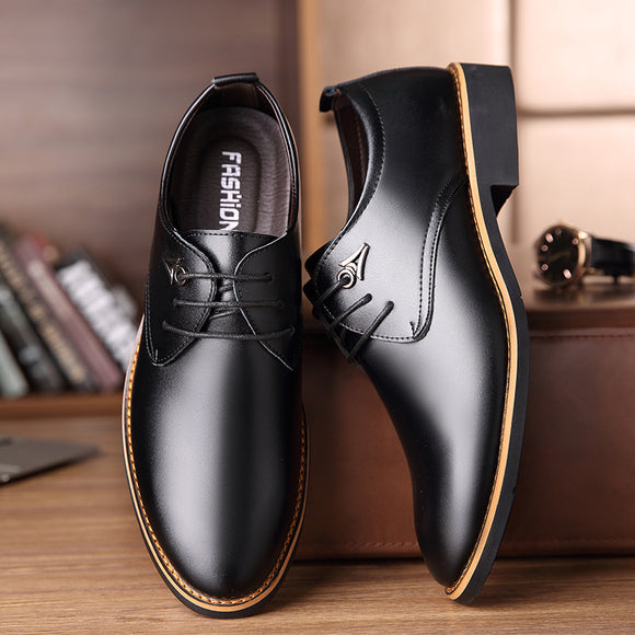 Zapatos de Cuero Transpirables Estilo Bajo