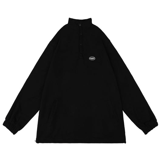Suéter Retro Holgado con Cuello Mao y Forro de Velour - Image 16