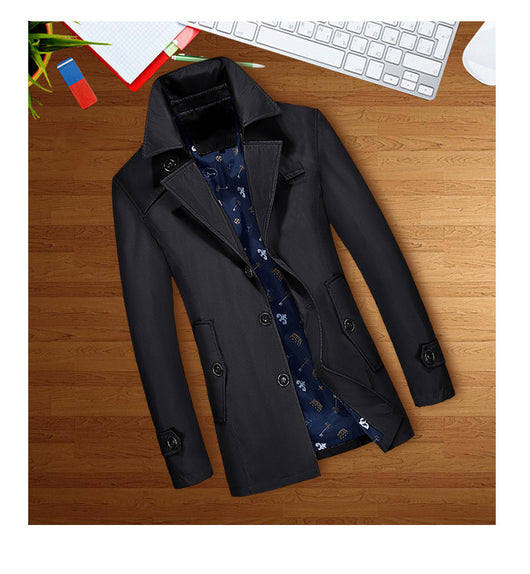 Chaqueta Delgada Slim Fit Coreana para Hombre Talla Grande