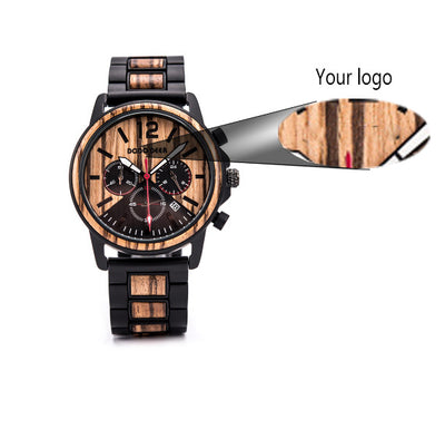 Reloj de Madera Personalizado para Hombre DODO DEER - Cronógrafo de Lujo con Grabado - Image 8