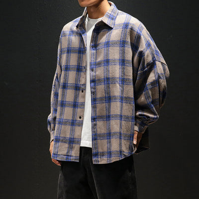Camisa Casual de Cuadros Manga Larga para Hombre - Image 3