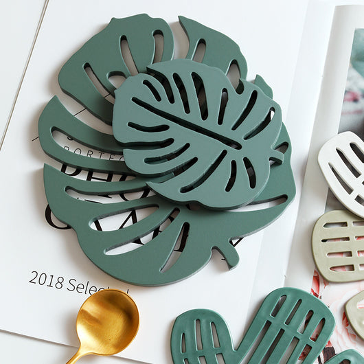 Posavasos Aislante con Forma de Hoja - Protección Térmica Antiquemaduras