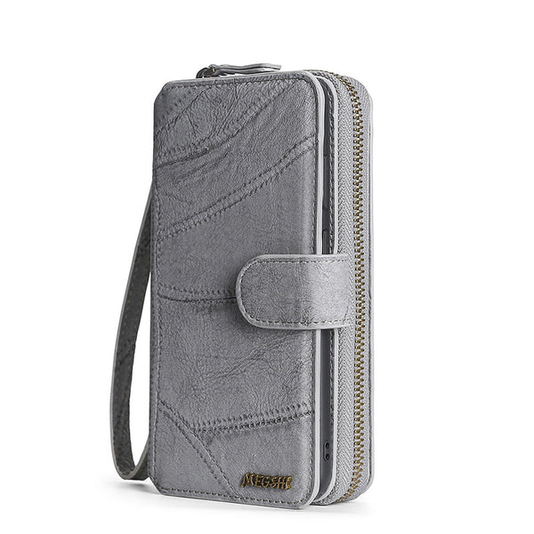 Funda de Cuero para Teléfono con Compartimentos para Tarjetas
