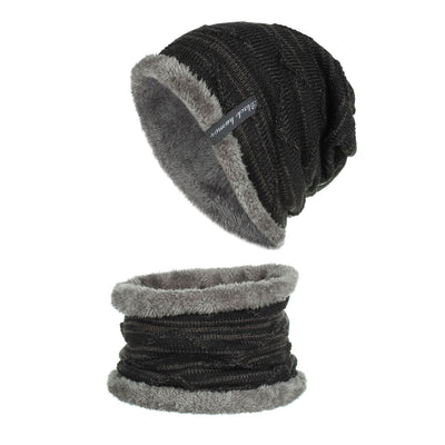Gorro de Lana Tejido con Diseño Diagonal y Protección para Barbilla - Image 8