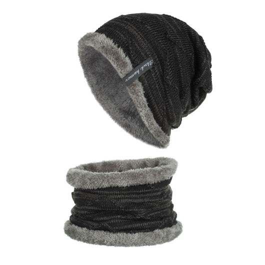 Gorro de Lana Tejido con Diseño Diagonal y Protección para Barbilla - Image 8
