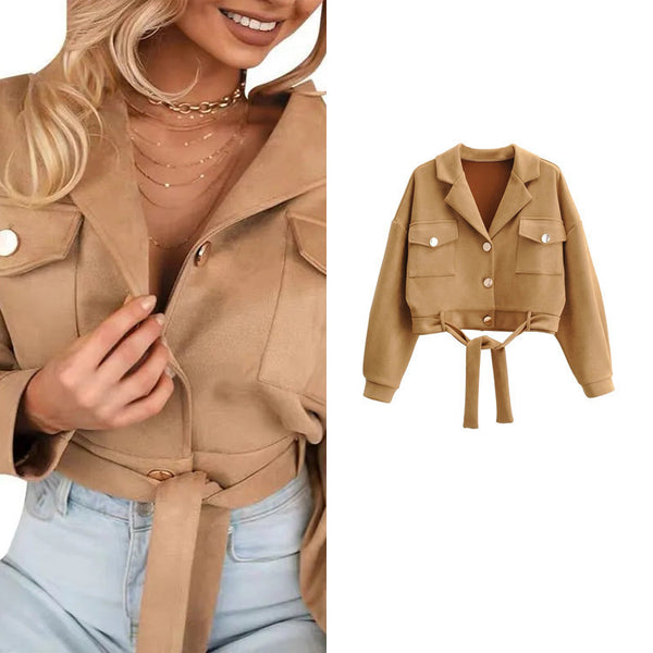 Chaqueta de Gamuza Velvet con Costuras Hipster Rock Street Style