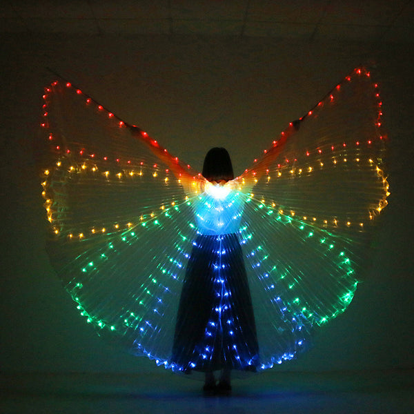 Alas LED Luminosas para Danza del Vientre - 5 Colores Brillantes