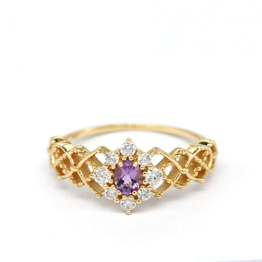 Anillo de Amatista Natural Genuina para Mujer - Image 4